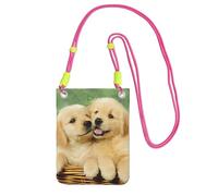 EdWal Puppy Golden Retriever Print Crossbody Bag For Women, Mini Phone Purses, Cute Phone Wallet, For Hiking Travel Gift