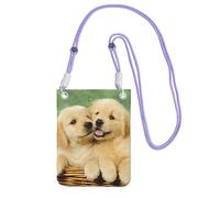 EdWal Puppy Golden Retriever Print Crossbody Bag For Women, Mini Phone Purses, Cute Phone Wallet, For Hiking Travel Gift