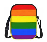 Edwal Rainbow Print Small Crossbody Bag For Women Waterproof Phone Purse With Adjustable Strap For Travel Work