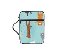 EdWal Raining Cats & Dogs Print Bible Case Cosmetic Bag with Sturdy Handle Wash Bag Tablet Sleeve Small Tool Bag for Books