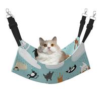 EdWal Raining Cats & Dogs print Soft Sleeping Hammock Cat Hammock for Cage Hanging,Pet Hammock Bed Adjustable for Small Animals