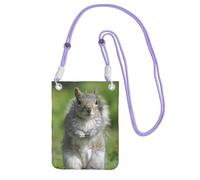 EdWal Red Squirrel Print Crossbody Bag For Women, Mini Phone Purses, Cute Phone Wallet, For Hiking Travel Gift