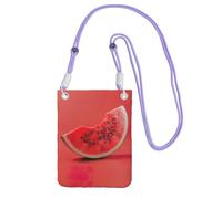 EdWal Red Watermelon Print Crossbody Bag For Women, Mini Phone Purses, Cute Phone Wallet, For Hiking Travel Gift