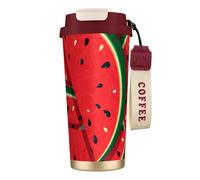 EdWal Red Watermelon Print Insulated Stainless Steel Travel Coffee Mug,Coffee Cups with Lids, for Hot Cold Drinks