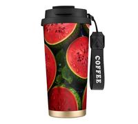 EdWal Red Watermelon Print Insulated Stainless Steel Travel Coffee Mug,Coffee Cups with Lids, for Hot Cold Drinks