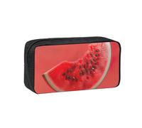 EdWal Red Watermelon Print Pen Organizer Bag Pouch Large Capacity Pencil Case with Zipper Durable Pen Case for Stationery