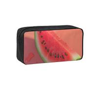 EdWal Red Watermelon Print Pen Organizer Bag Pouch Large Capacity Pencil Case with Zipper Durable Pen Case for Stationery