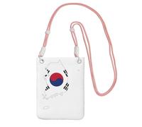 EdWal Republic Of Korea Flag Map Print Crossbody Bag For Women, Mini Phone Purses, Cute Phone Wallet, For Hiking Travel Gift