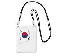 EdWal Republic Of Korea Flag Map Print Crossbody Bag For Women, Mini Phone Purses, Cute Phone Wallet, For Hiking Travel Gift