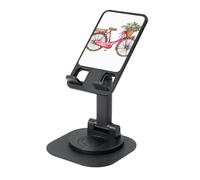 EdWal Retro Red Bicycle Print Adjustable Foldable Phone Stand,360 Rotating Cell Phone Holder For Desk,Travel Essentials