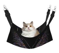 EdWal Rhinestone butterfly print Soft Sleeping Hammock Cat Hammock for Cage Hanging,Pet Hammock Bed Adjustable for Small Animals