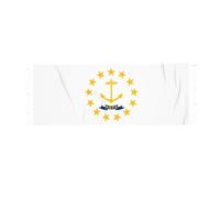 EdWal Rhode Island State Flag Print Wool Feel Shawl Large Pashmina Travel Blanket Scarf For Women For Christmas Winter Gift