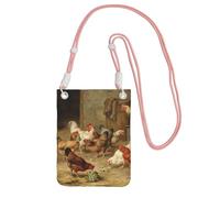 EdWal Roast Chicken Hen Farm Print Crossbody Bag For Women, Mini Phone Purses, Cute Phone Wallet, For Hiking Travel Gift