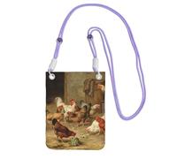 EdWal Roast Chicken Hen Farm Print Crossbody Bag For Women, Mini Phone Purses, Cute Phone Wallet, For Hiking Travel Gift
