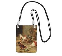 EdWal Roast Chicken Hen Farm Print Crossbody Bag For Women, Mini Phone Purses, Cute Phone Wallet, For Hiking Travel Gift