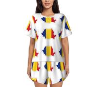 EdWal Romania Flag Map print Black