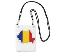 EdWal Romania Flag Map Print Crossbody Bag For Women, Mini Phone Purses, Cute Phone Wallet, For Hiking Travel Gift