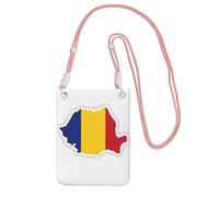 EdWal Romania Flag Map Print Crossbody Bag For Women, Mini Phone Purses, Cute Phone Wallet, For Hiking Travel Gift