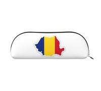 EdWal Romania Flag Map Print Makeup Bag Pencil Case, Pencil Box, Stylish Pencil Pouch for Women, Travel Cosmetic Bag