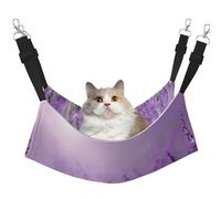 EdWal Romantic Purple Lavender print Soft Sleeping Hammock Cat Hammock for Cage Hanging,Pet Hammock Bed Adjustable for Small Animals