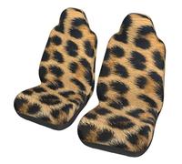 EdWal Rough Leopard Print Print Front Seat Covers, Easy To Install Two Car Seat Protector Cover Set Accessories Auto Trucks Suv