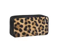 EdWal Rough Leopard Print Print Pen Organizer Bag Pouch Large Capacity Pencil Case with Zipper Durable Pen Case for Stationery