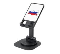 EdWal Russian Flag Map Print Adjustable Foldable Phone Stand,360 Rotating Cell Phone Holder For Desk,Travel Essentials