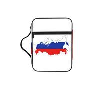 EdWal Russian Flag Map Print Bible Case Cosmetic Bag with Sturdy Handle Wash Bag Tablet Sleeve Small Tool Bag for Books