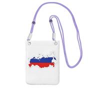 EdWal Russian Flag Map Print Crossbody Bag For Women, Mini Phone Purses, Cute Phone Wallet, For Hiking Travel Gift