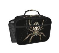EdWal Scary Spider Print Insulated Lunch Bag for Men Women Cooler Bag with Compartments Portable Picnic Bag for Work