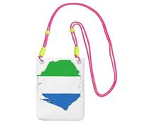 EdWal Sierra Leone Flag Map Print Crossbody Bag For Women, Mini Phone Purses, Cute Phone Wallet, For Hiking Travel Gift