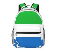 EdWal Sierra Leone Flag Map Print Hiking Backpack Laptop Backpack For Men Women Waterproof Rucksack Easy To Clean Travel Bag