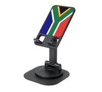 EdWal South African Flag Print Adjustable Foldable Phone Stand,360 Rotating Cell Phone Holder For Desk,Travel Essentials