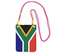 EdWal South African Flag Print Crossbody Bag For Women, Mini Phone Purses, Cute Phone Wallet, For Hiking Travel Gift