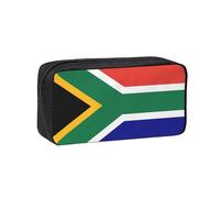 EdWal South African Flag Print Pen Organizer Bag Pouch Large Capacity Pencil Case with Zipper Durable Pen Case for Stationery