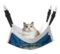 EdWal South Dakota Flag Map print Soft Sleeping Hammock Cat Hammock for Cage Hanging,Pet Hammock Bed Adjustable for Small Animals