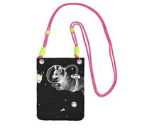 EdWal Space Corgi Print Crossbody Bag For Women, Mini Phone Purses, Cute Phone Wallet, For Hiking Travel Gift