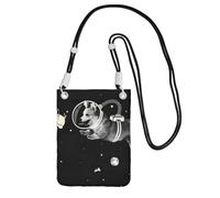 EdWal Space Corgi Print Crossbody Bag For Women, Mini Phone Purses, Cute Phone Wallet, For Hiking Travel Gift