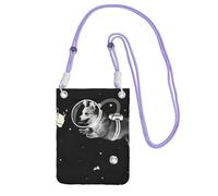 EdWal Space Corgi Print Crossbody Bag For Women, Mini Phone Purses, Cute Phone Wallet, For Hiking Travel Gift
