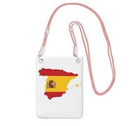 EdWal Spanish Flag Map Print Crossbody Bag For Women, Mini Phone Purses, Cute Phone Wallet, For Hiking Travel Gift