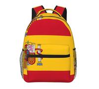 EdWal Spanish Flag Print Hiking Backpack Laptop Backpack For Men Women Waterproof Rucksack Easy To Clean Travel Bag