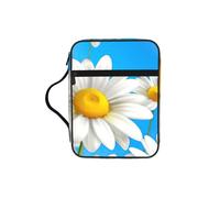 EdWal Spring Daisy Flowers Print Bible Case Cosmetic Bag with Sturdy Handle Wash Bag Tablet Sleeve Small Tool Bag for Books