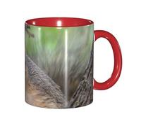 EdWal Squirrel in The Tree Print Tea Cups with Handle, Ceramic Ceramic Mug for Tea and Coffee Gift for Women Microwave Safe
