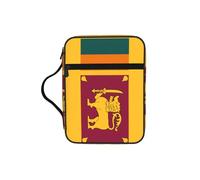 EdWal Sri Lanka Flag Print Bible Case Cosmetic Bag with Sturdy Handle Wash Bag Tablet Sleeve Small Tool Bag for Books