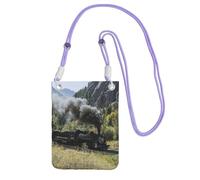 EdWal Steam Locomotive Train Print Crossbody Bag For Women, Mini Phone Purses, Cute Phone Wallet, For Hiking Travel Gift