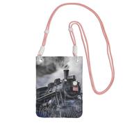 EdWal Steam Train Clouds Print Crossbody Bag For Women, Mini Phone Purses, Cute Phone Wallet, For Hiking Travel Gift