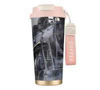 EdWal Steam Train Clouds Print Insulated Stainless Steel Travel Coffee Mug,Coffee Cups with Lids, for Hot Cold Drinks