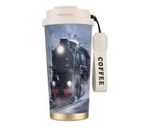 EdWal Steam Train Depart Sunset Print Insulated Stainless Steel Travel Coffee Mug,Coffee Cups with Lids, for Hot Cold Drinks