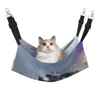 EdWal Steam Train Depart Sunset print Soft Sleeping Hammock Cat Hammock for Cage Hanging,Pet Hammock Bed Adjustable for Small Animals