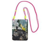 EdWal Steam Train Print Crossbody Bag For Women, Mini Phone Purses, Cute Phone Wallet, For Hiking Travel Gift